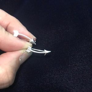 Sterling silver arrow earrings